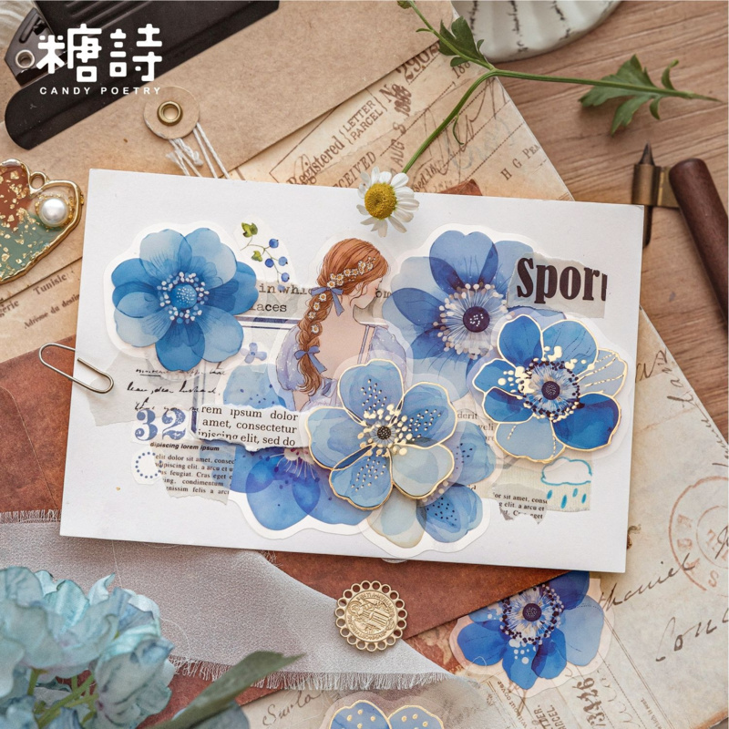 สติกเกอร์ PET ลายดอกไม้สีทองวิ - Gold Foil Flakes บทวิจารณ์และราคา