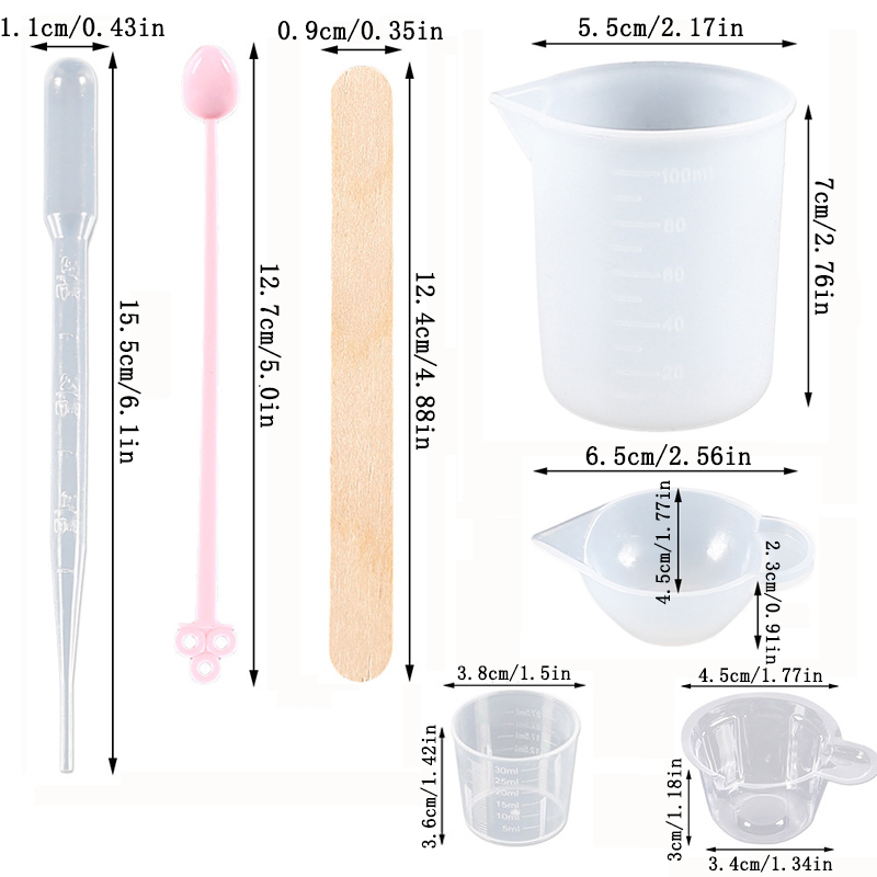 ชุดเครื่องมือหล่อเรซิ่นอีพ็อกซ - Mixing Cup Silicone บทวิจารณ์และราคา