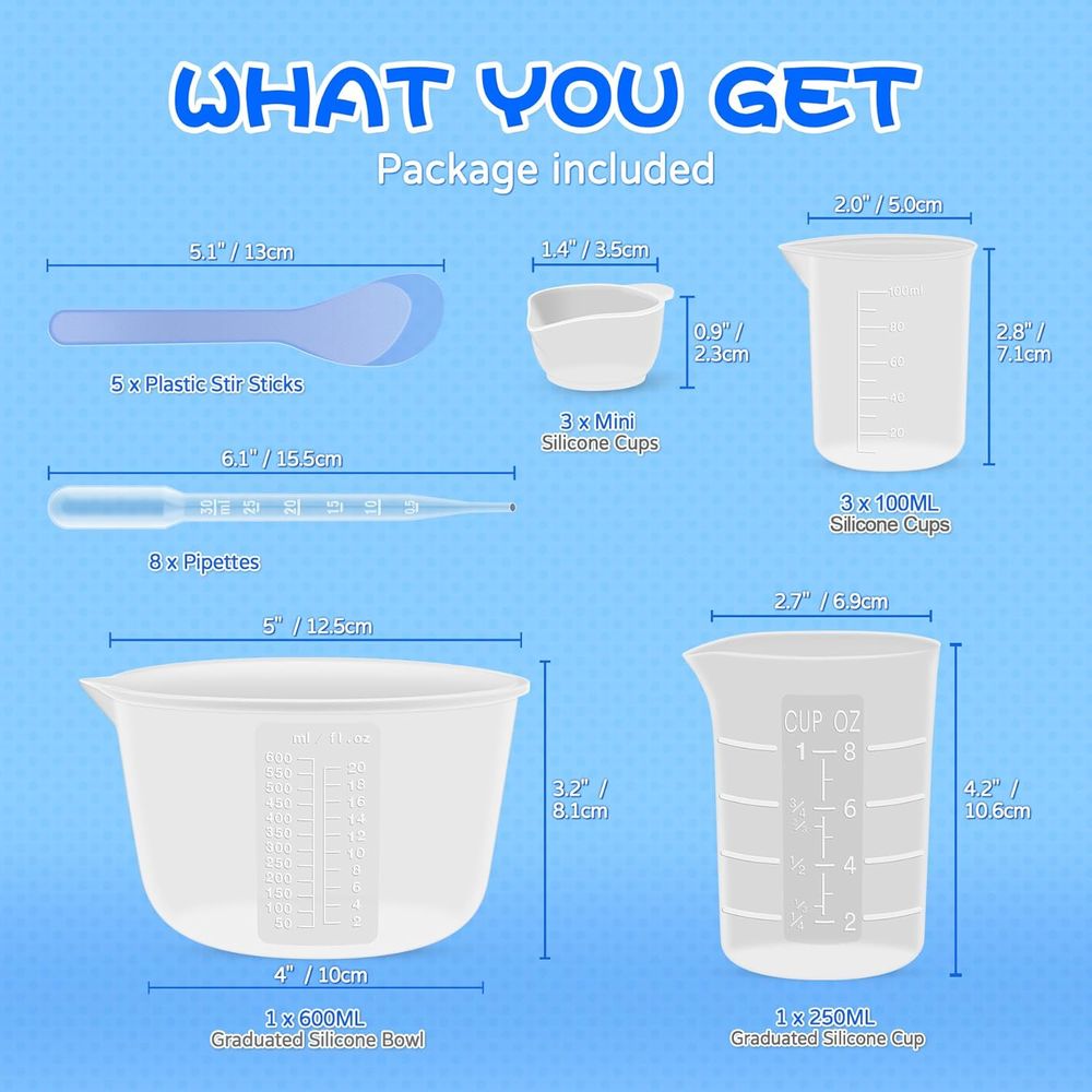 ถ้วยผสมเรซิ่นซิลิโคนหรืออุปกรณ - Mixing Cup Silicone บทวิจารณ์และราคา