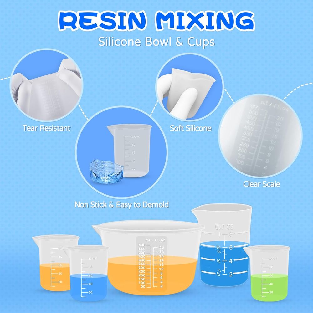 ถ้วยผสมเรซิ่นซิลิโคนหรืออุปกรณ - Mixing Cup Silicone บทวิจารณ์และราคา